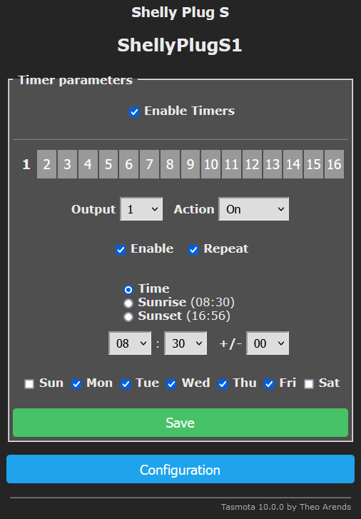 Tasmota Timer